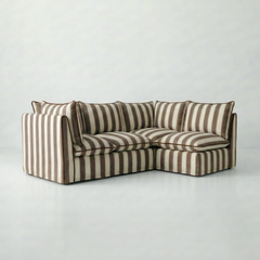 Coco L-Shaped Sofa in Customer's Own Material - Handmade to Order in the USA