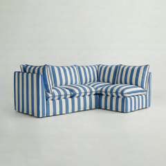 Coco L-Shaped Sofa in Customer's Own Material - Handmade to Order in the USA