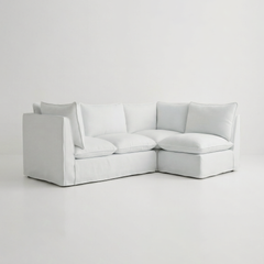 Coco L-Shaped Sofa in Customer's Own Material - Handmade to Order in the USA