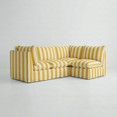 Coco L-Shaped Sofa in Customer's Own Material - Handmade to Order in the USA