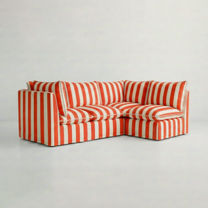 Coco L-Shaped Sofa in Customer's Own Material - Handmade to Order in the USA