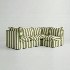 Coco L-Shaped Sofa in Customer's Own Material - Handmade to Order in the USA