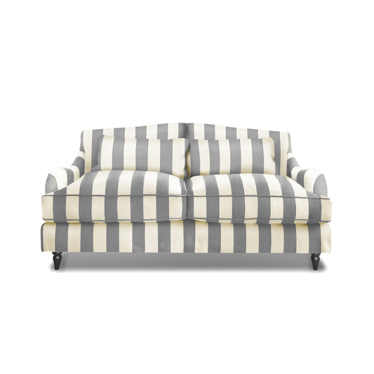 Felix 2.5 seater sofa in Garden Grey Stripes - Hand Made in USA