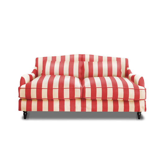Felix 2.5 seater sofa in Petunia Stripes - Hand Made in USA
