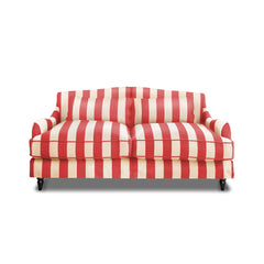 Felix 2.5 seater sofa in Petunia Stripes - Hand Made in USA