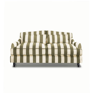 Felix 2.5 seater sofa in Spring Green Stripes - Hand Made in USA