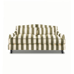 Felix 2.5 seater sofa in Spring Green Stripes - Hand Made in USA