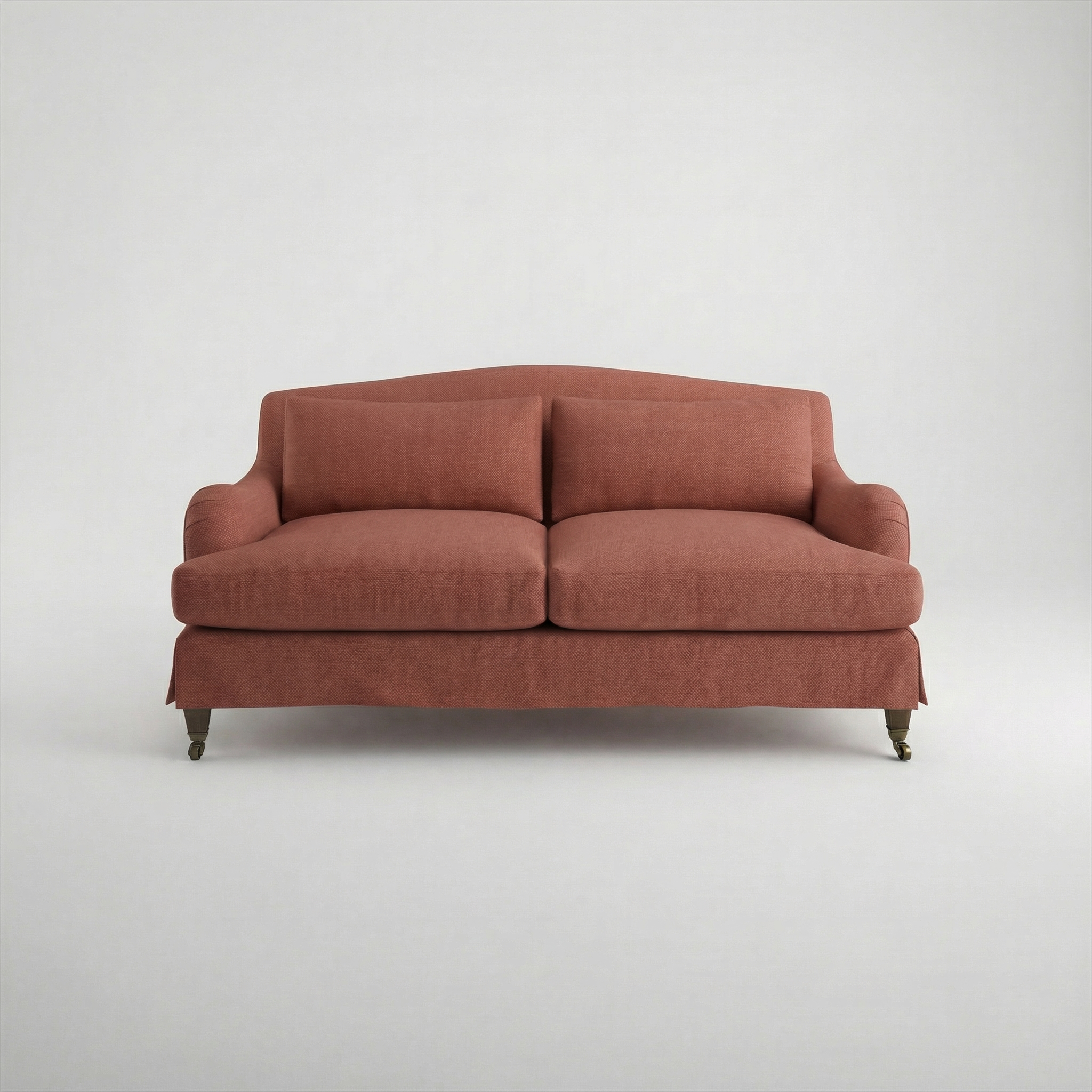 Felix Loose Cover 2.5 Seater Sofa in Cotton Linen Marigold - front