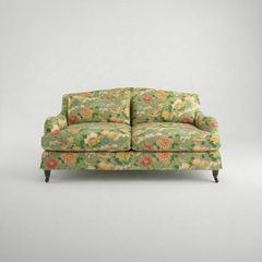 Felix Loose Cover 2.5 Seater Sofa in Little Magnolia Emerald - front