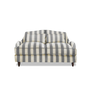 Felix 2 seater sofa in Garden Grey Stripes - Hand Made in USA