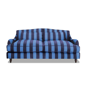 Felix 3 seater sofa in Coastal Blue Stripes - Hand Made in USA
