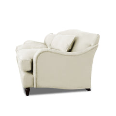 Isobel 3 seater sofa in Cotton Linen Cool Coconut - Hand Made in USA