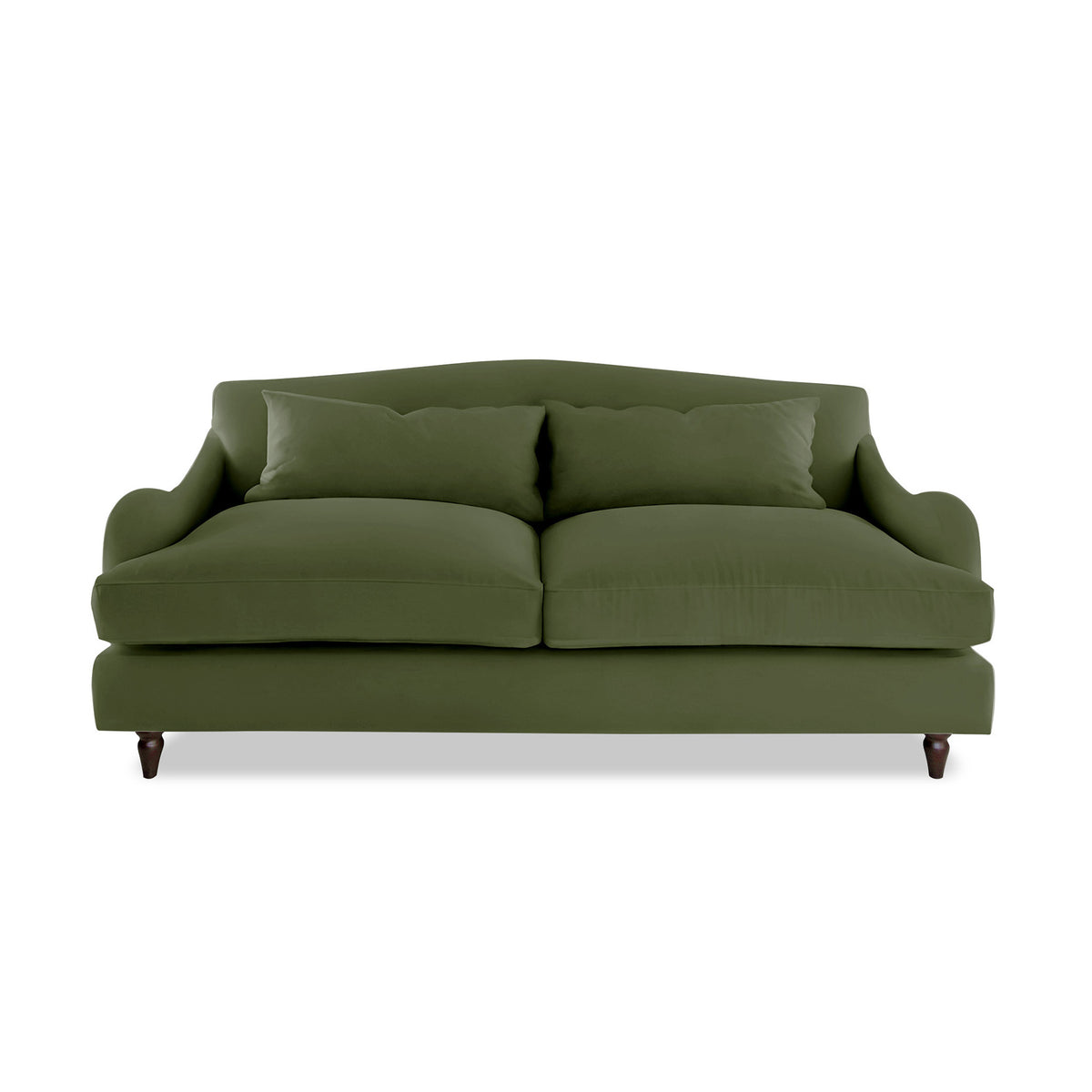 Felix 3 seater sofa in Cotton Linen Evergreen - Hand Made in USA