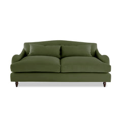 Isobel 3 seater sofa in Cotton Linen Evergreen - Hand Made in USA