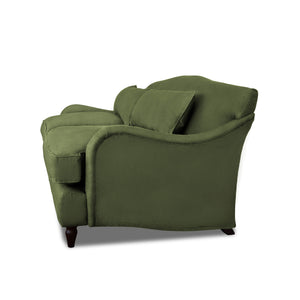 Felix 3 seater sofa in Cotton Linen Evergreen - Hand Made in USA