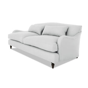 Felix 3 seater sofa in Cotton Linen Snow Drop - Hand Made in USA