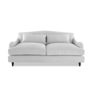 Felix 3 seater sofa in Cotton Linen Snow Drop - Hand Made in USA