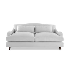Isobel 3 seater sofa in Cotton Linen Snow Drop - Hand Made in USA