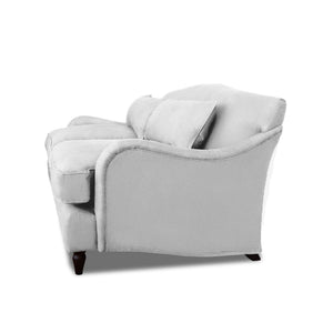 Felix 3 seater sofa in Cotton Linen Snow Drop - Hand Made in USA