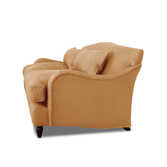 Isobel 3 seater sofa in Cotton Linen Sunflower - Hand Made in USA