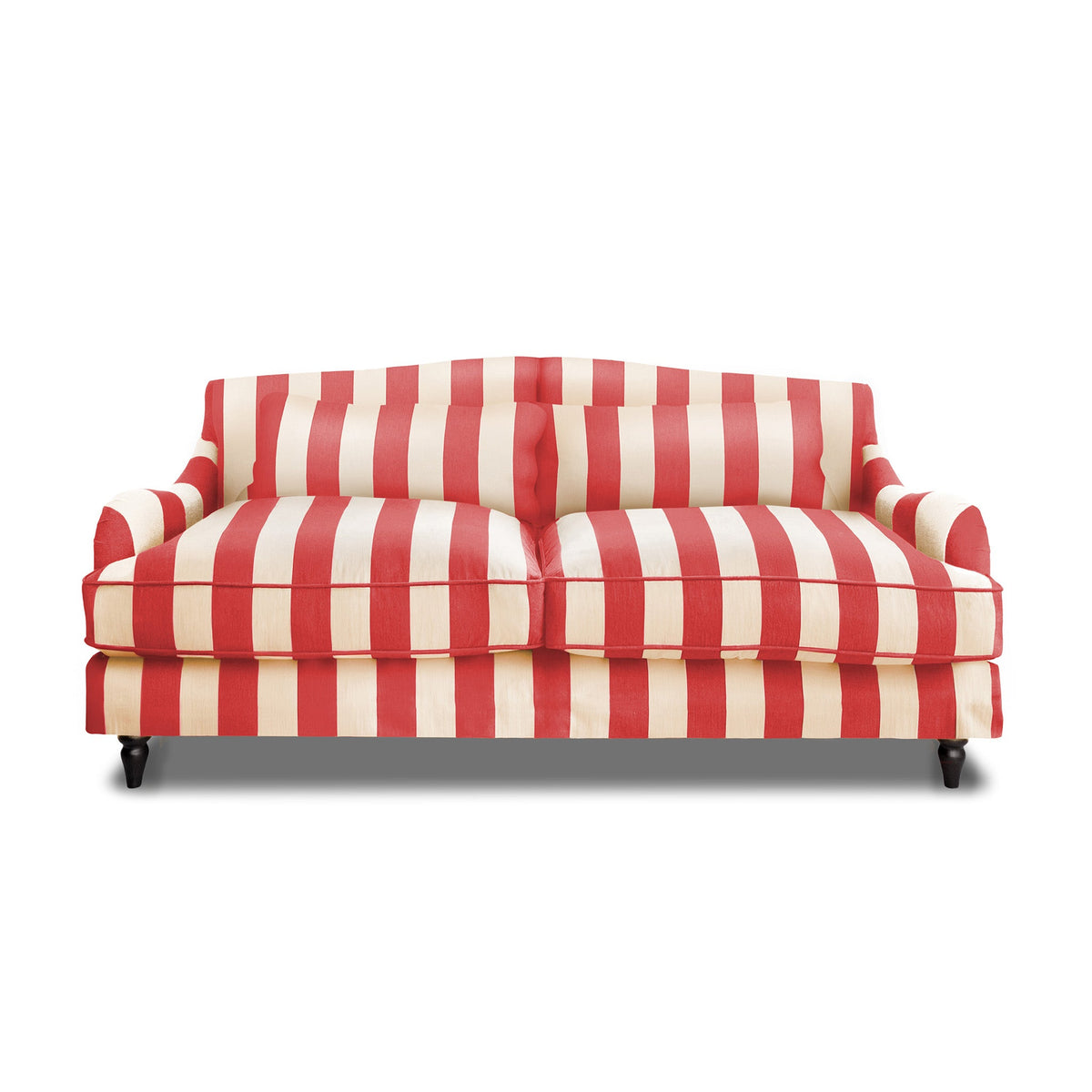 Felix 3 seater sofa in Petunia Stripes - Hand Made in USA
