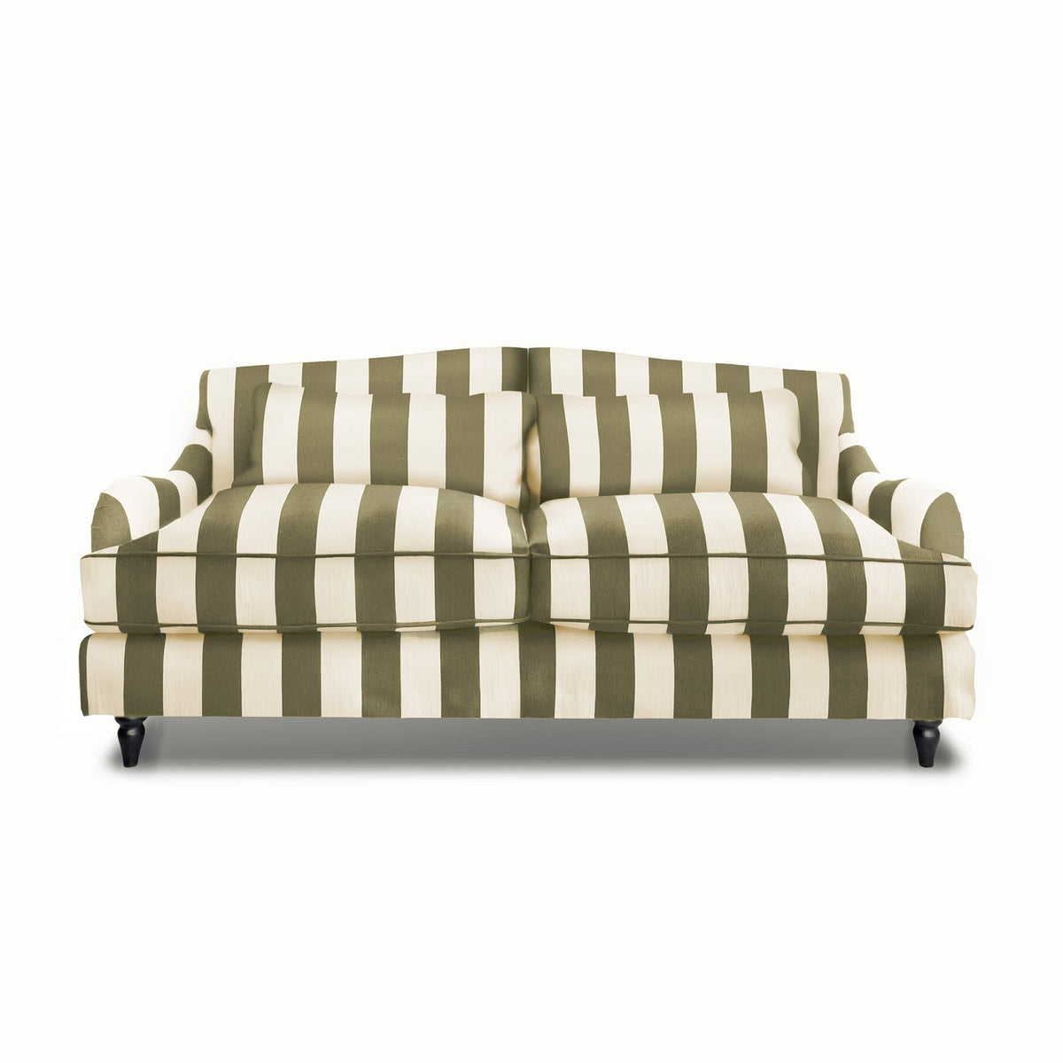 Felix 3 seater sofa in Spring Green Stripes - Hand Made in USA