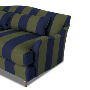 Felix 3 seater sofa in Woodland Stripe - Hand Made in USA