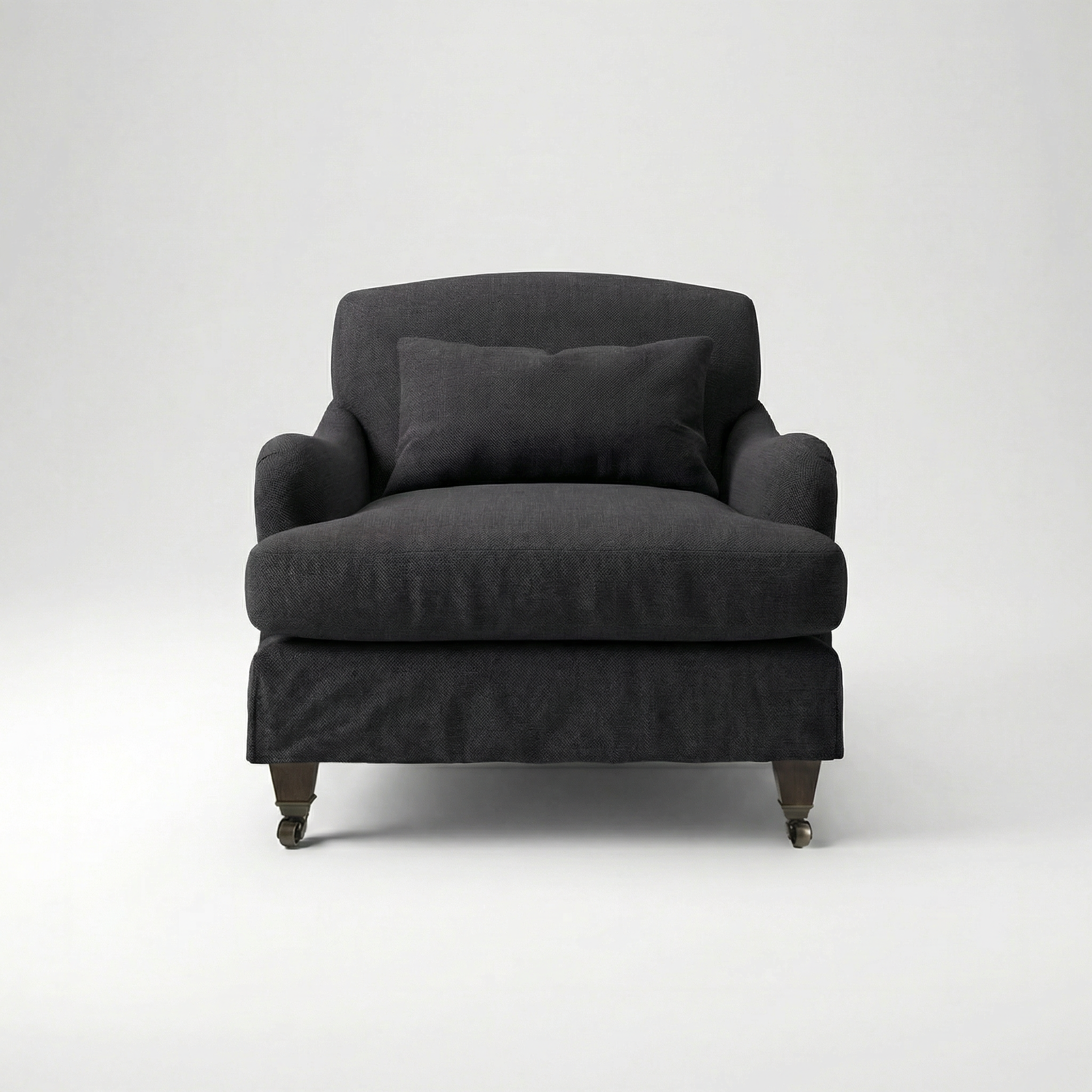 Felix Loose Cover Armchair in Beatrice Midnight - front