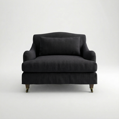 Felix Loose Cover Loveseat in Beatrice Midnight - front