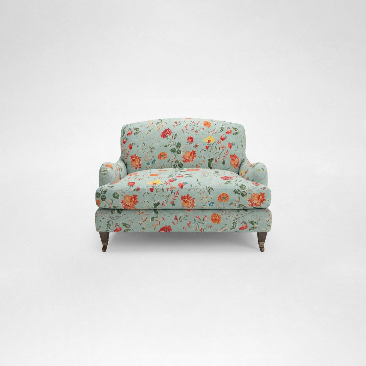 Isobel Loveseat with Big Back Cushion in Wildwood Duck Egg - Hand Made in USA