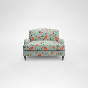 Isobel Loveseat with Big Back Cushion in Wildwood Duck Egg - Hand Made in USA