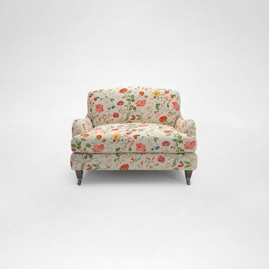 Isobel Loveseat with Big Back Cushion in Wildwood Ivory - Hand Made in USA