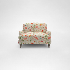 Isobel Loveseat with Big Back Cushion in Wildwood Ivory - Hand Made in USA