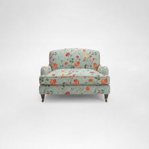 Isobel Loveseat with Big Back Cushion in Wildwood Duck Egg - Hand Made in USA