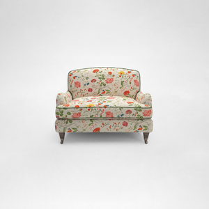 Isobel Loveseat with Big Back Cushion in Wildwood Ivory - Hand Made in USA
