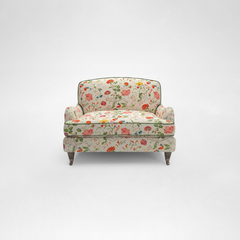 Isobel Loveseat with Big Back Cushion in Wildwood Ivory - Hand Made in USA