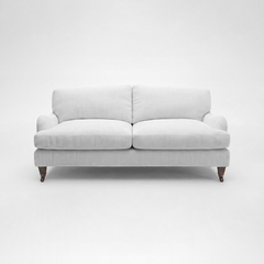 Isobel Fixed Cover 2.5 seater sofa with Box Edge Cushion in Customer's Own Material - Handmade to Order in the USA