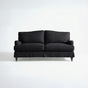 Isobel Loose Cover 2.5 Seater Sofa in Beatrice Midnight - Hand Made in USA - front