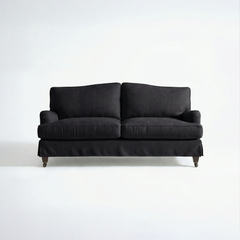 Isobel Loose Cover 2.5 Seater Sofa in Beatrice Midnight - Hand Made in USA - front