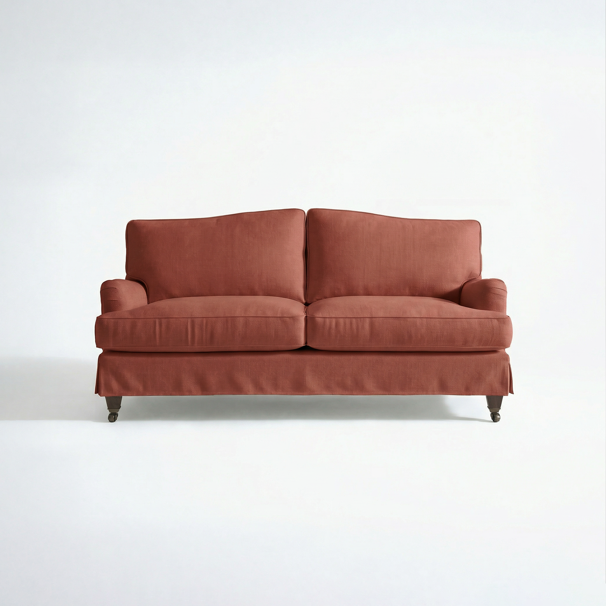 Isobel Loose Cover 2.5 Seater Sofa in Cotton Linen Marigold - Hand Made in USA - front