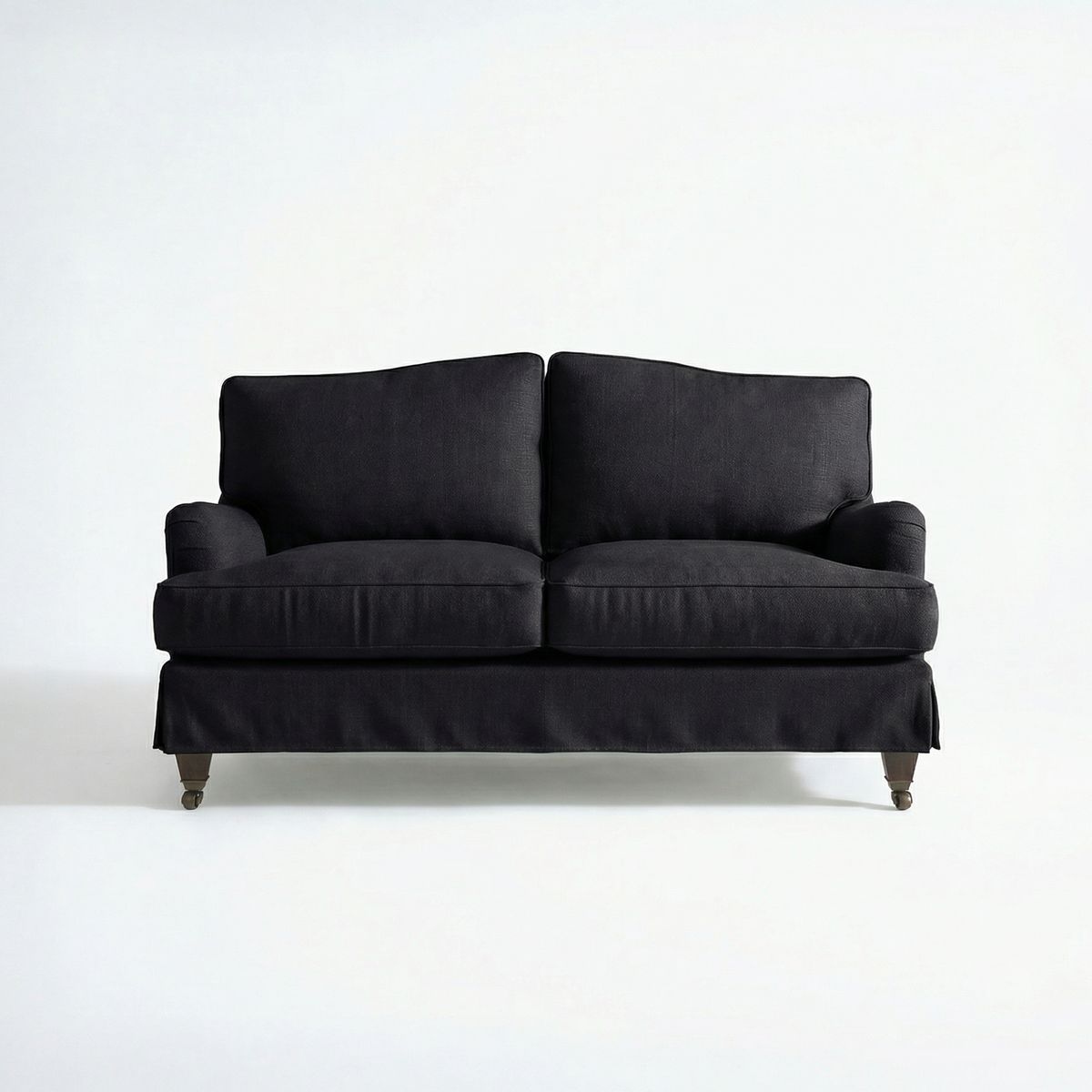 Isobel Loose Cover 2 Seater Sofa in Beatrice Midnight - Hand Made in USA - front