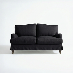 Isobel Loose Cover 2 Seater Sofa in Beatrice Midnight - Hand Made in USA - front