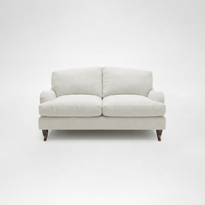 Isobel 2 seater sofa with Big Back Cushion in Cotton Linen Cool Coconut - Hand Made in USA