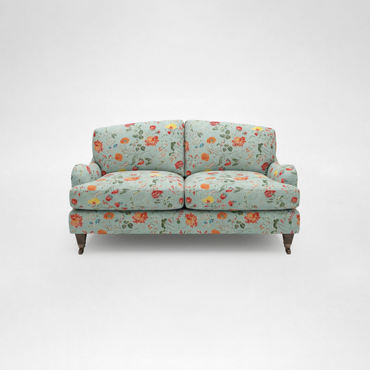 Isobel 2 seater sofa with Big Back Cushion in Wildwood Duck Egg - Hand Made in USA