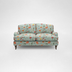 Isobel 2 seater sofa with Big Back Cushion in Wildwood Duck Egg - Hand Made in USA