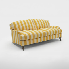 Isobel 3 seater sofa in Dandelion Stripes - Handmade in the USA