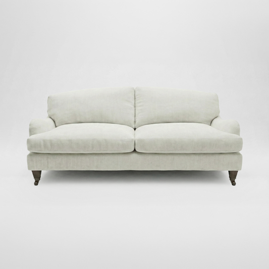 Isobel 3 seater sofa in Designers Guild Putty - Handmade in the USA