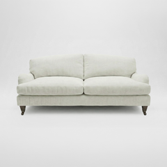 Isobel 3 seater sofa in Cotton Linen Cool Coconut - Handmade in the USA