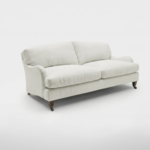 Isobel 3 seater sofa in Cotton Linen Cool Coconut - Handmade in the USA