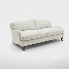 Isobel 3 seater sofa in Cotton Linen Cool Coconut - Handmade in the USA
